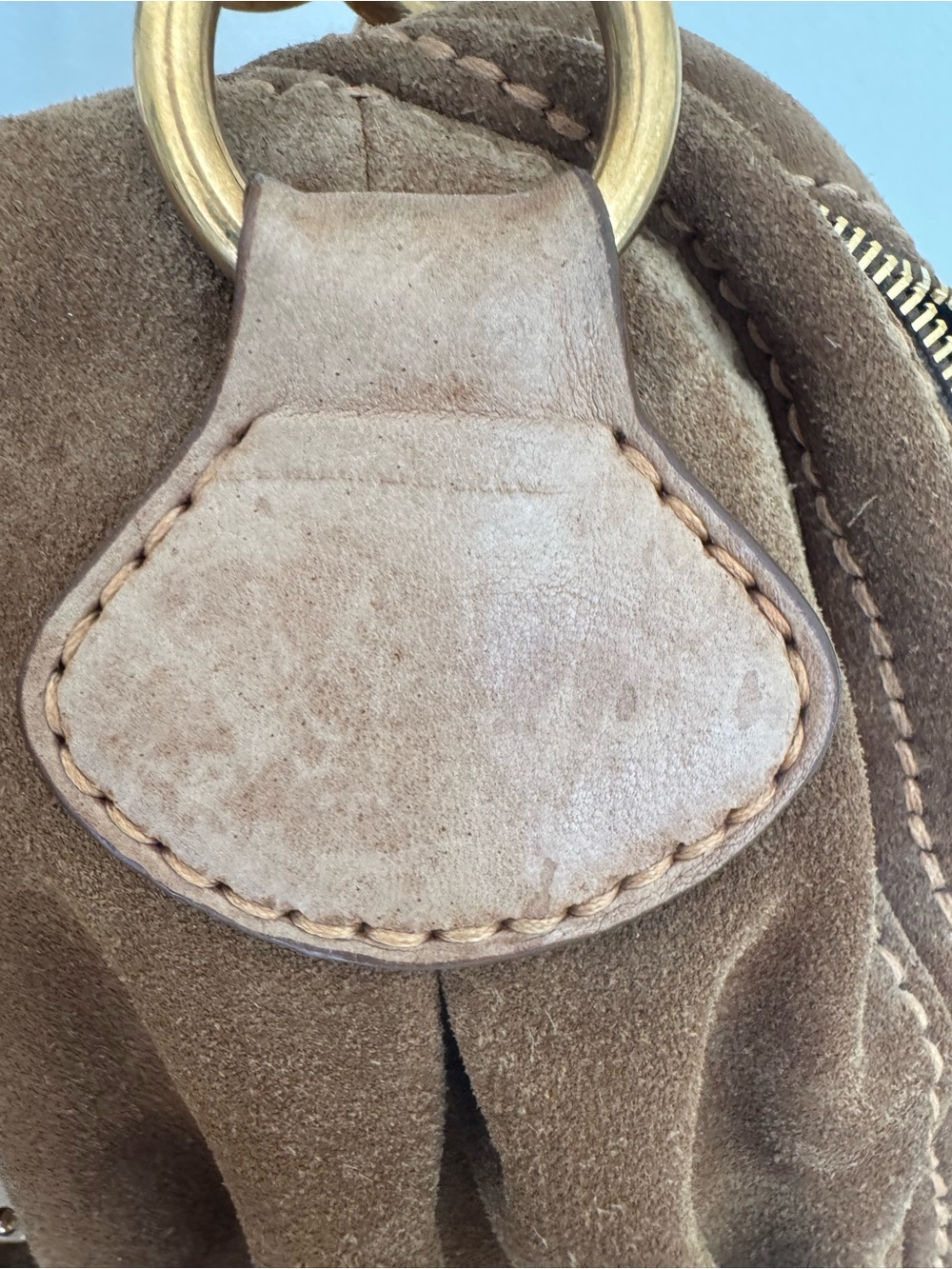 Miu Miu Brown Suede Shoulder Bag with Gold Hardware - Picture 3 of 14